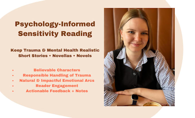 provide psychology informed sensitivity reading for fiction