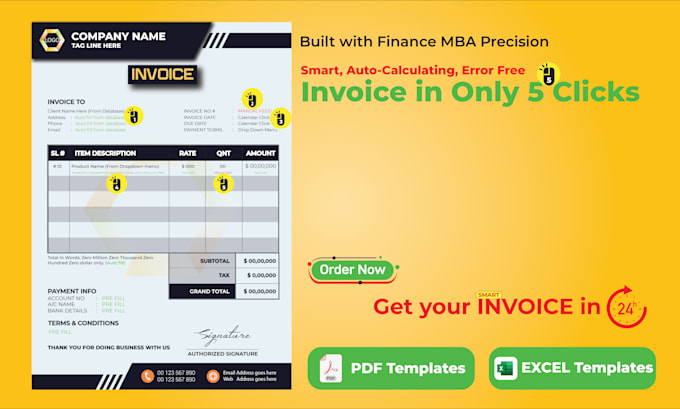 create fillable pdf invoices for small business