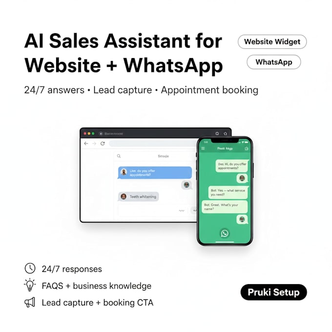 Automate your whatsapp and website with an ai sales assistant to book ...