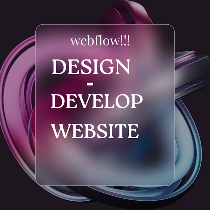design and develop a custom webflow website with animations and cmd