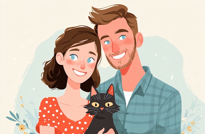 do couple portrait illustration