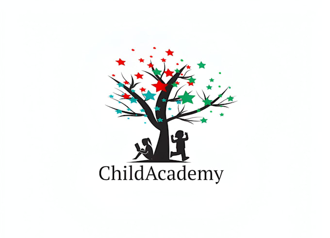 design modern school, kids program, learning, education or academy logo
