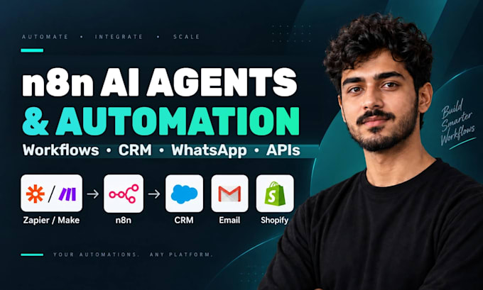 build n8n shopify automation workflows and ai agents for your store