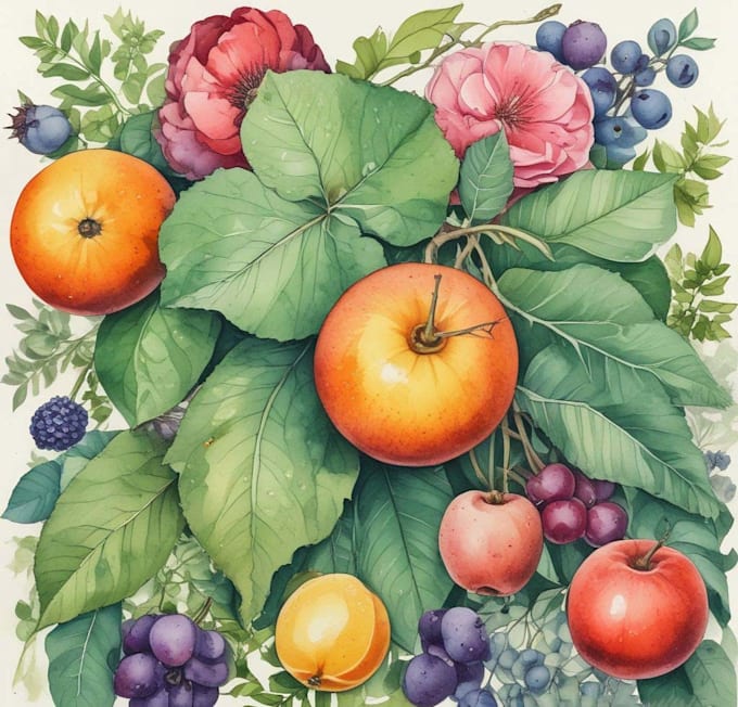 paint a botanical watercolor illustration