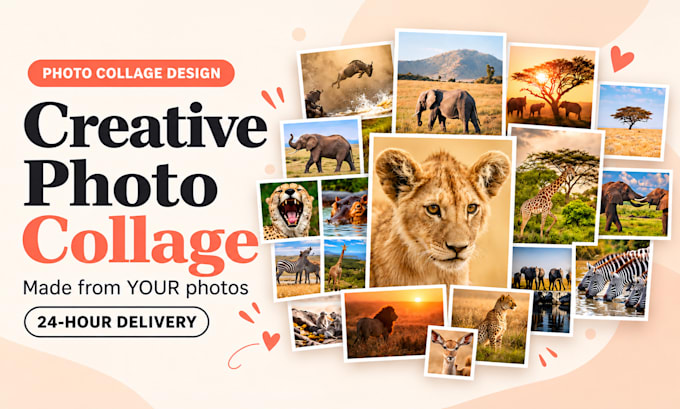 design a creative photo collage from your photos in 24 hours