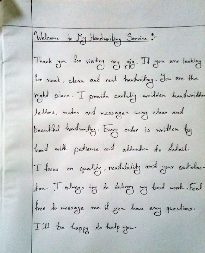 create professional handwriting for any project
