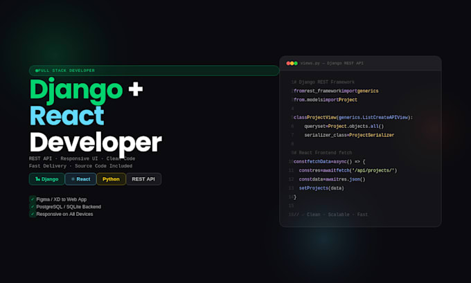 build your web app using django and react