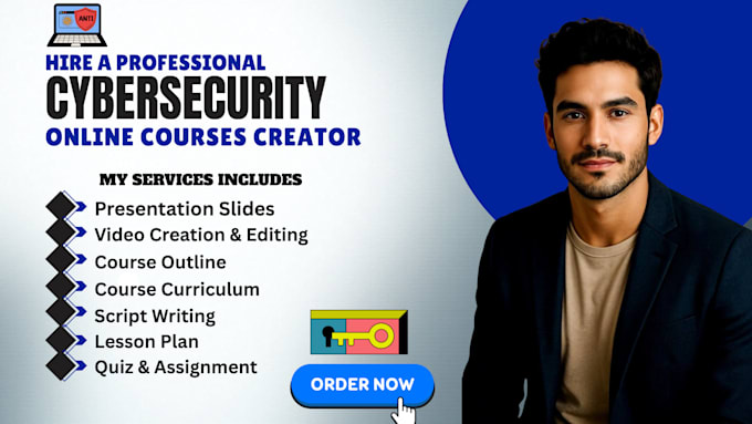 do cybersecurity online course, ebook ghostwriting and powerpoint presentation,