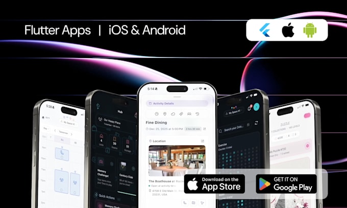 build a clean flutter hybrid mobile app for ios and android