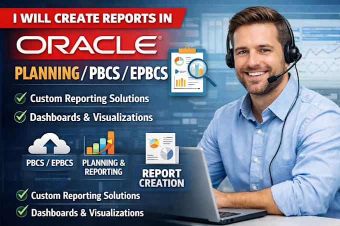create reports in oracle planning, pbcs or epbcs application