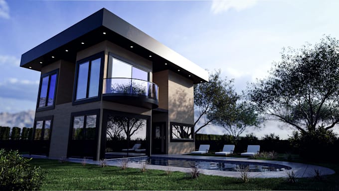create architectural 3d renders for exterior