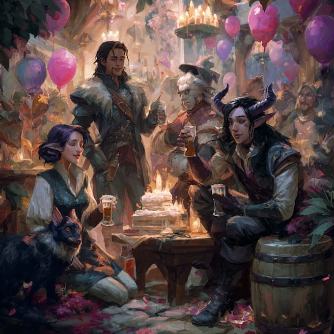 create a dnd character fantasy for dnd party