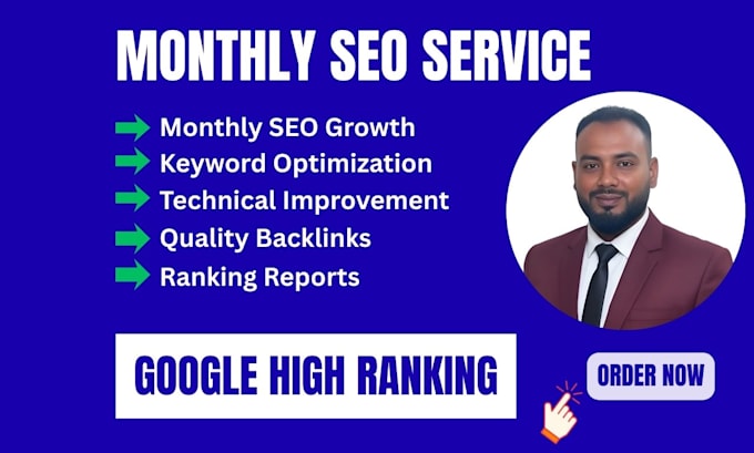 do a complete monthly SEO service for website growth