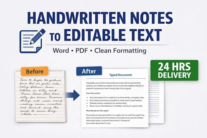 convert handwritten notes to editable word or PDF