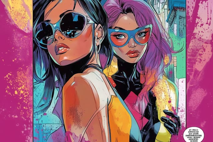 illustrate a graphic novel or comic book