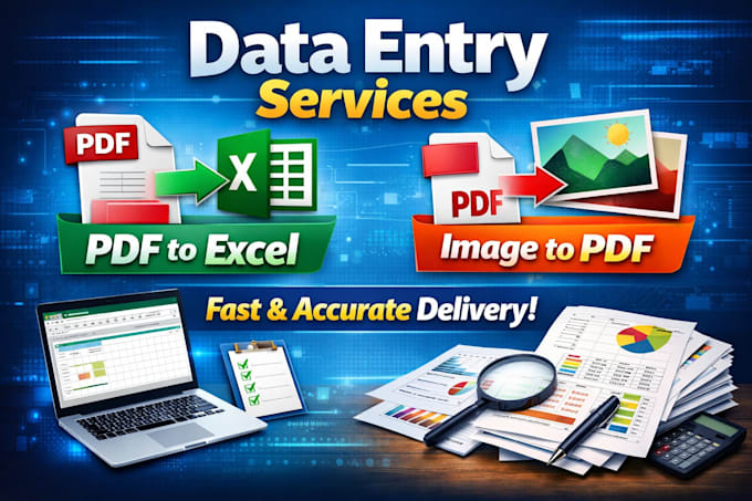 Data entry and pdf convert to excel by Iftikhan105 | Fiverr