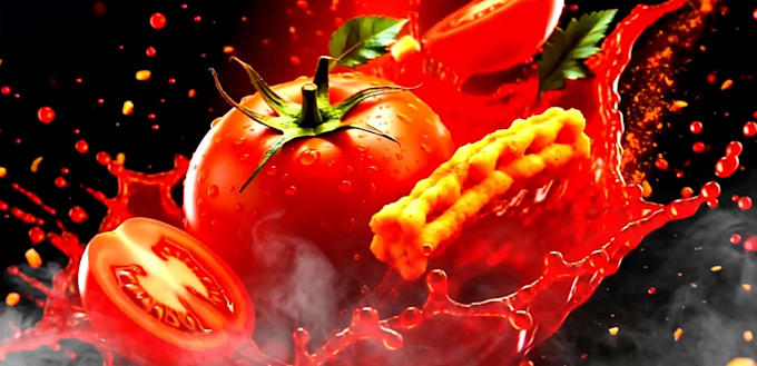 create 3d food and commercial product animation
