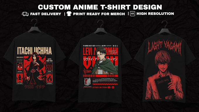 create a custom anime tshirt design for you