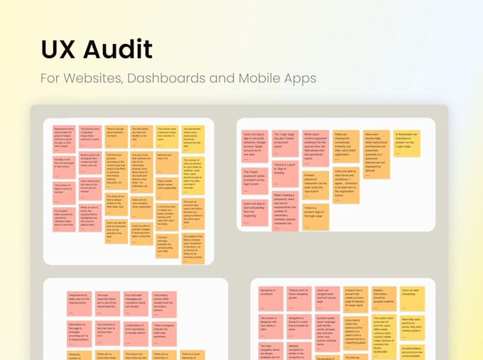 do UX audit for your app, website or dashboard