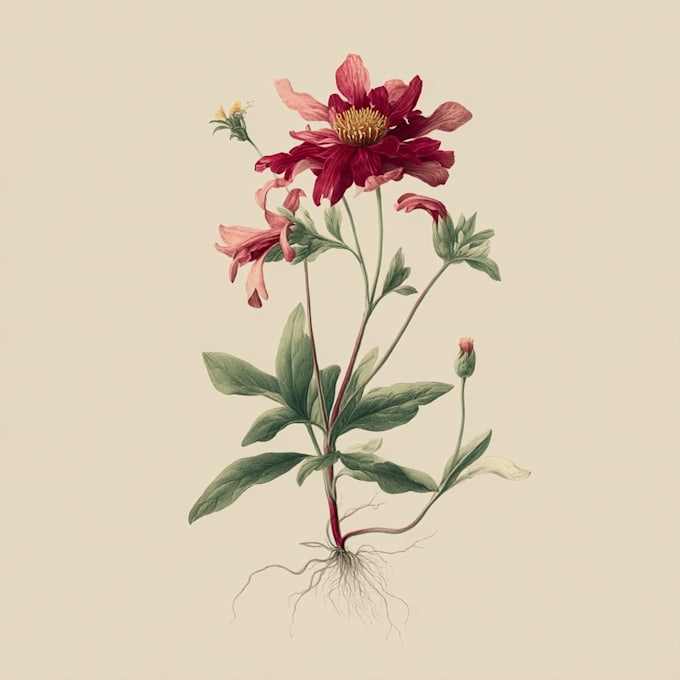 make a beautiful botanical or floral illustration
