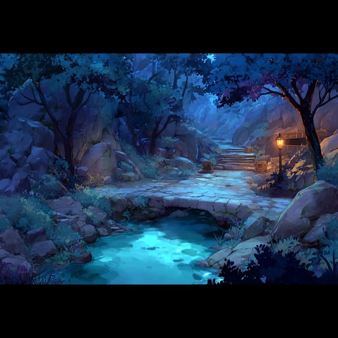 create an cinematic game landscape environments
