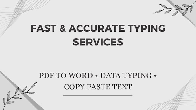 type documents and convert PDF to editable word files
