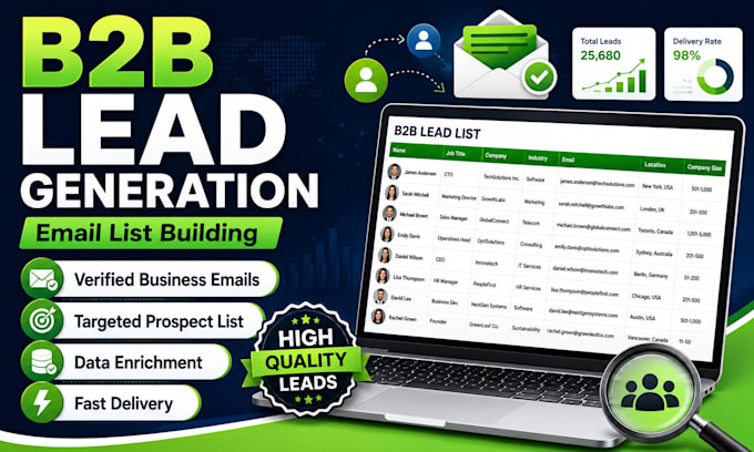 do b2b lead generation, email list building, data enrichment