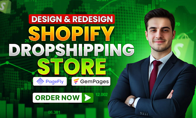 build shopify store design, shopify dropshipping store, shopify website