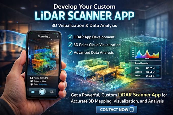 Develop a custom lidar scanner app for data processing and 3d ...