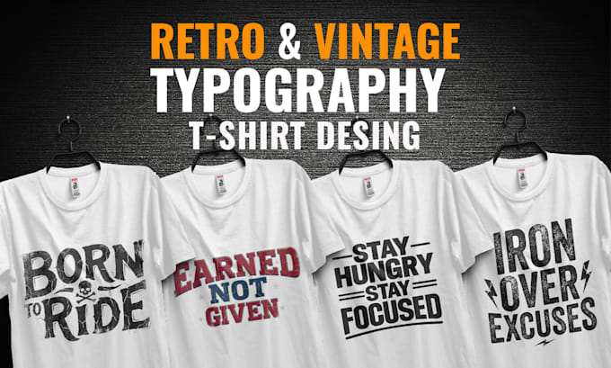 professional t shirt design using retro typography