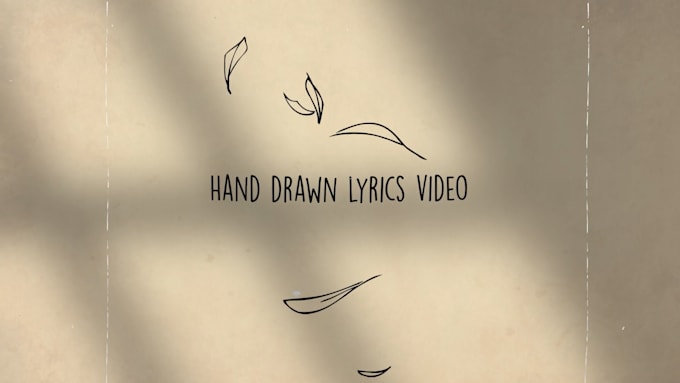 create a professional hand drawn animated lyric video