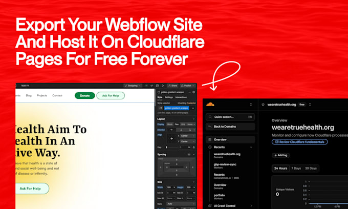 export your webflow site and host it on cloudflare pages for free forever