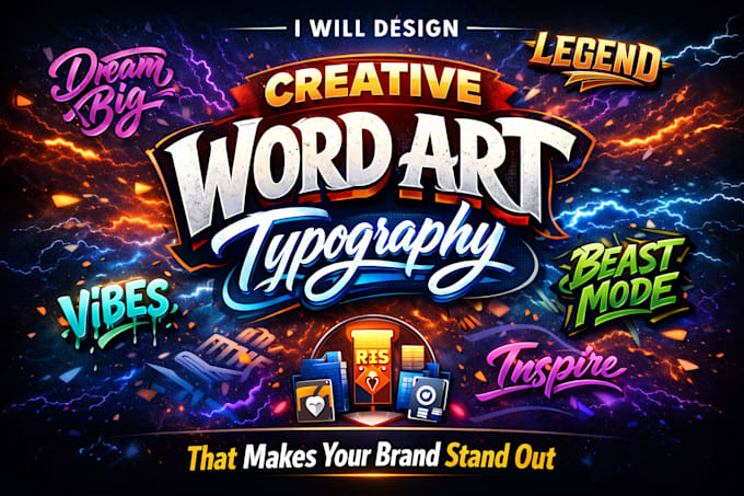 design creative word art typography
