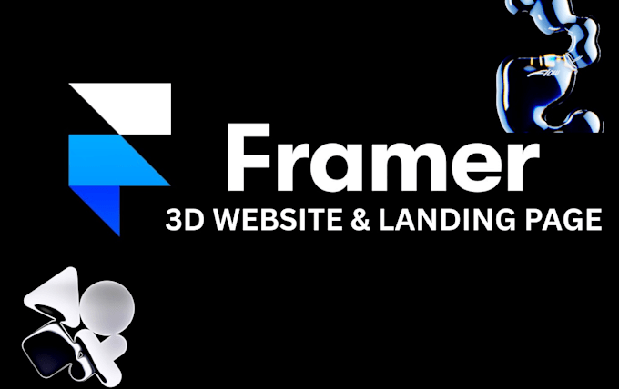 design a high end 3d framer website or landing page in framer