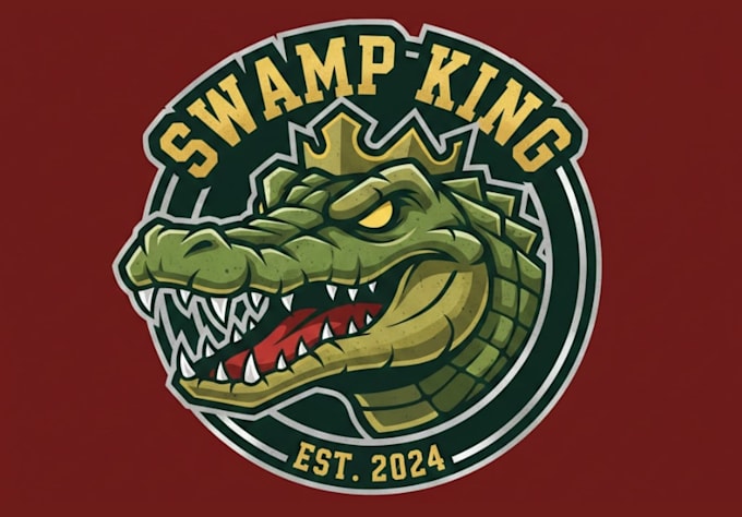 design awesome crocodile mascot logo with express deliver