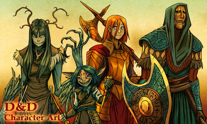 draw dnd character art