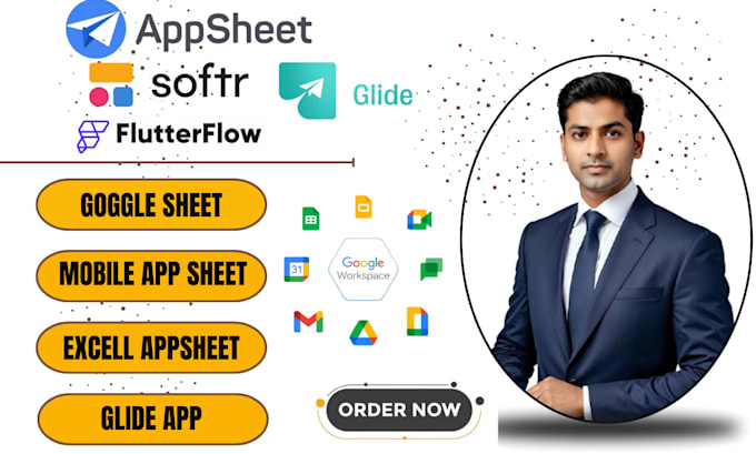 appsheet apps excel google sheets glide ai flutterflow softr