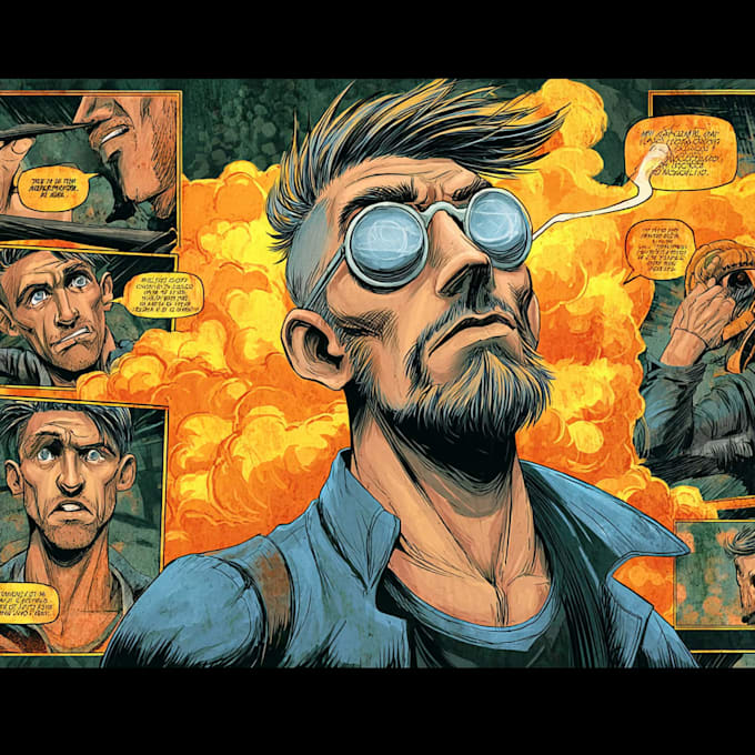 comic book illustration comic character
