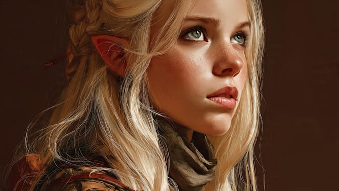 paint a realistic or fantasy portrait