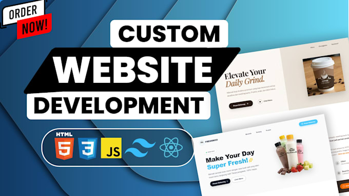 do custom website development, front end developer
