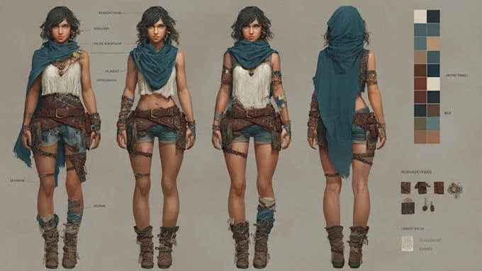 draw 2d character design