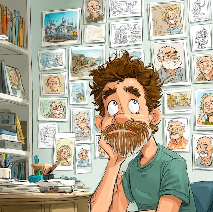 draw a custom cartoon comic strip for you