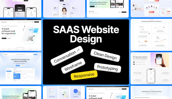 do saas website design, landing page uiux design in figma