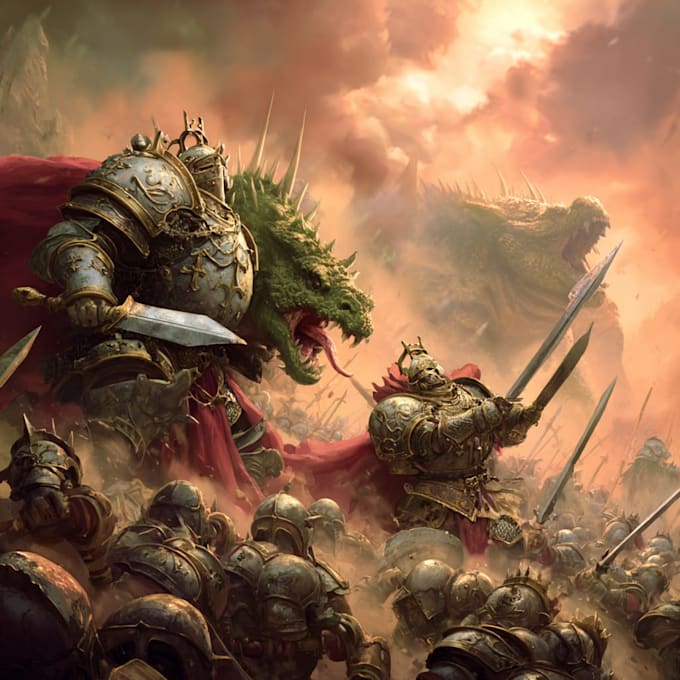 paint warhammer themed illustration