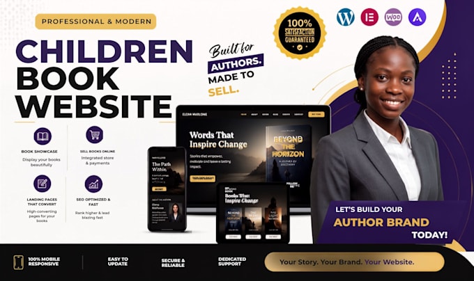 create author website, children bookwebsite, portfoliowebsite, ebooklanding page