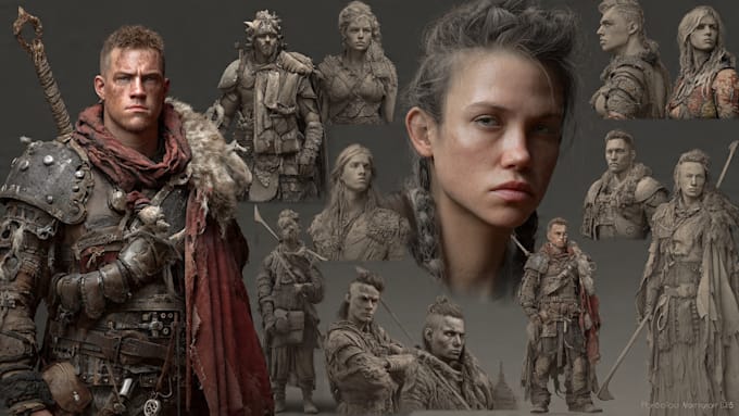 design character sheets for games and animation