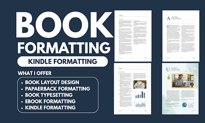 Do ebook formatting, book layout design, book typesetting for kdp and ...