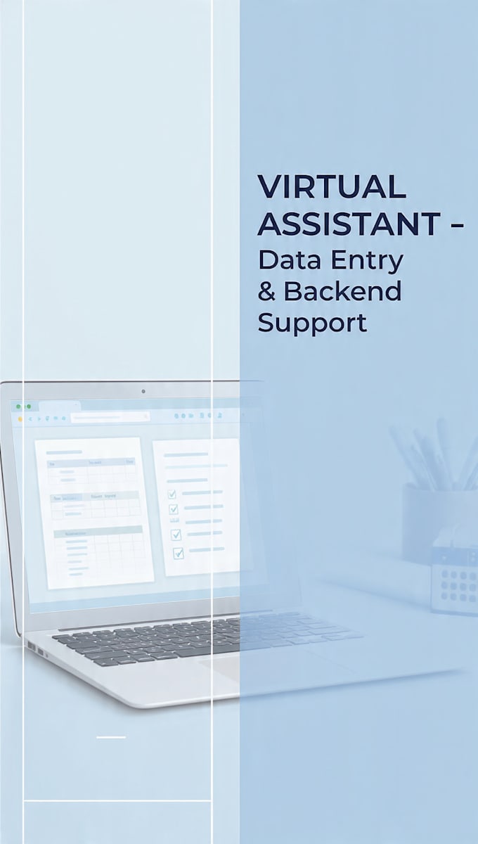 be your virtual assistant for data entry and backend support