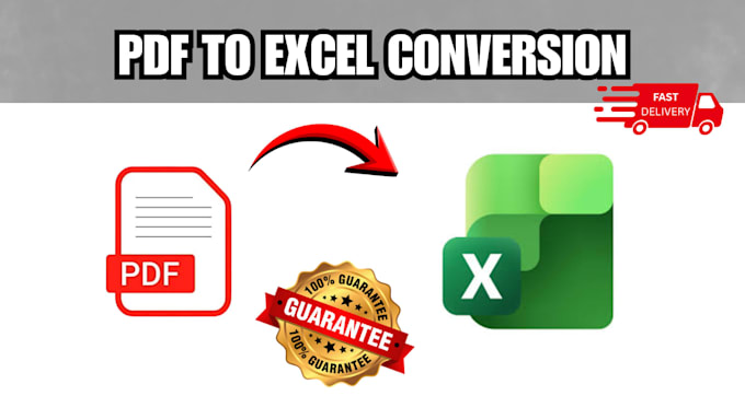 convert pdf to excel and excel to pdf in 24 hours