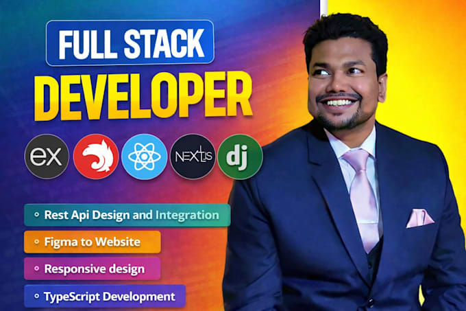develop custom website as a full stack developer, frontend backend development